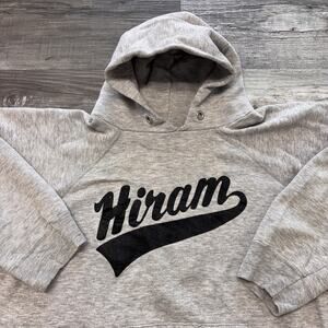 Vintage Champion Hiram Ohio College Gray Mens L Script Sweatshirt Hoodie 70s 80s